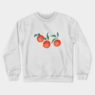 Oranges and flowers - orange Crewneck Sweatshirt